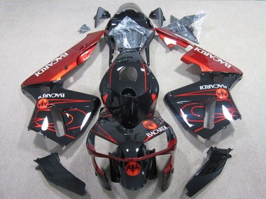 2005-2006 Glossy Black Red BACARDI Honda CBR600RR Motorcycle Fairings Australia