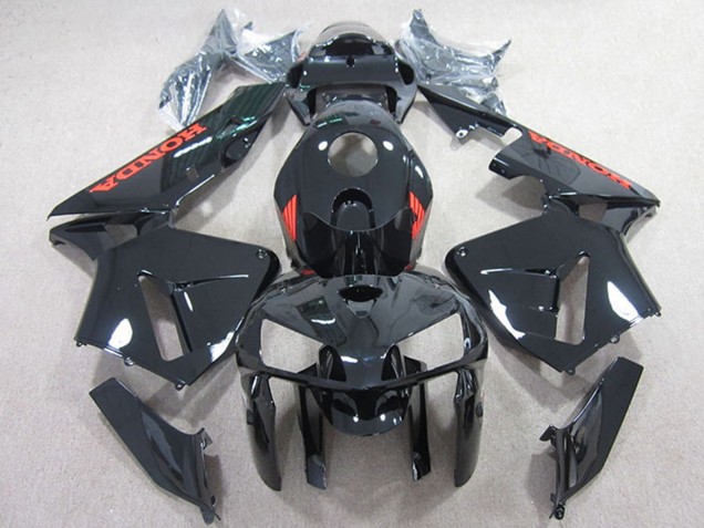 2005-2006 Black with Red Honda CBR600RR Motorcycle Fairings Australia