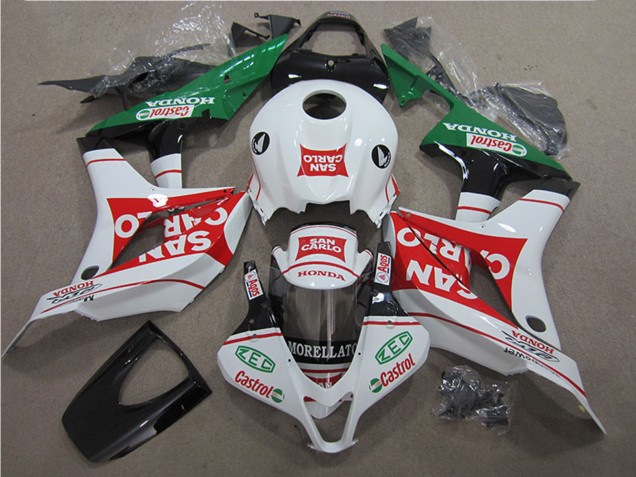 2007-2008 White Red Green San Carlo Honda CBR600RR Motorcycle Fairing Australia