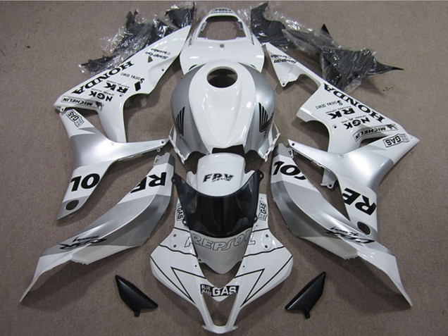 2007-2008 White Silver Black Repsol Honda CBR600RR Motorcycle Fairings Australia