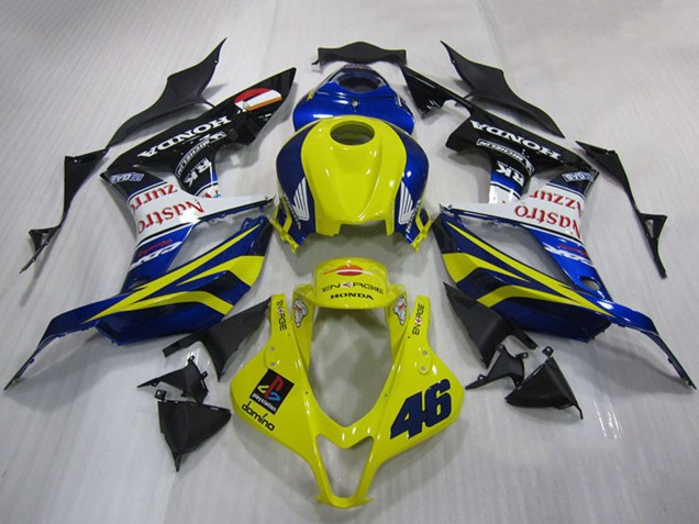 2007-2008 Yellow Blue White Glossy Black Nastro Azzurro Honda CBR600RR Motorcycle Fairing Australia