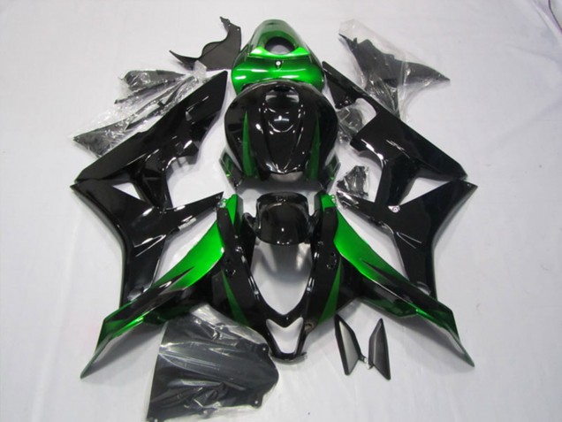 2007-2008 Green Glossy Black Honda CBR600RR Motorcycle Fairings Kits Australia