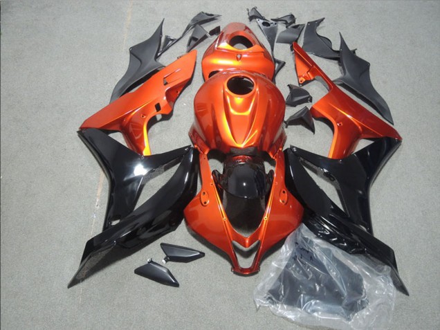 2007-2008 Orange Glossy Black Honda CBR600RR Motorcycle Fairings Australia