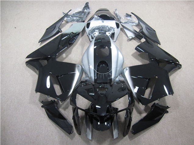 2007-2008 Silver Glossy Black Honda CBR600RR Bike Fairings Australia