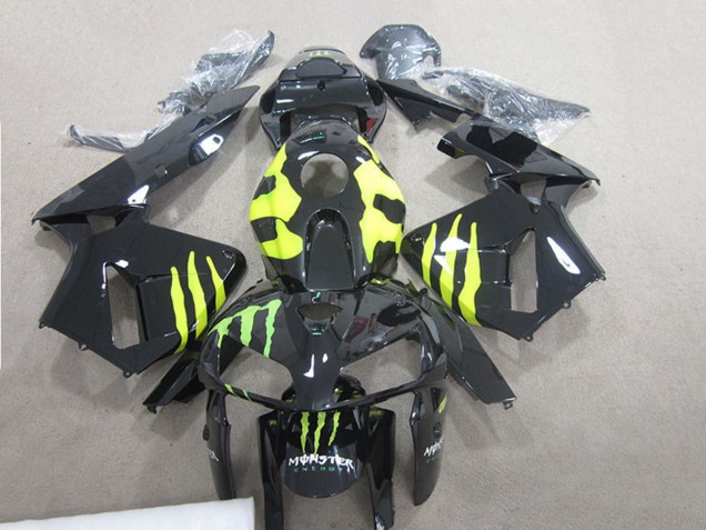 2007-2008 Glossy Black Yellow Green Monster Honda CBR600RR Motorcycle Fairings Australia
