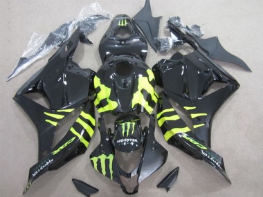 2009-2012 Glossy Black Yellow Monster Honda CBR600RR Motorcycle Fairings Australia