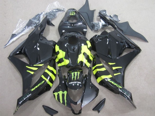 2009-2012 Glossy Black Yellow Monster Honda CBR600RR Motorcycle Fairings Australia