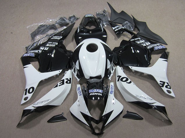 2009-2012 White Glossy Black Repsol Honda CBR600RR Motorcycle Fairing Kits Australia