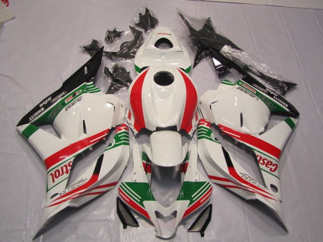 2009-2012 White Red Green Castrol Honda CBR600RR Motorcycle Fairing Australia