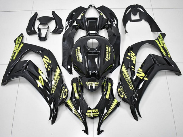 2016-2020 Glossy Black Yellow Motul Racing Team Motocard Kawasaki ZX10R Motorcycle Fairings Australia