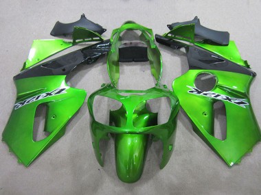 2000-2001 Green Matte Black Kawasaki ZX12R Motorcycle Fairings Australia