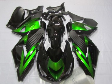 2006-2011 Glossy Black Green Stripe Kawasaki ZX14R ZZR1400 Motorcycle Fairings Australia