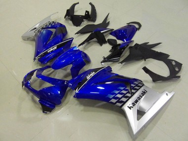 2008-2012 Blue Silver Kawasaki ZX250R Motorcycle Fairings Australia