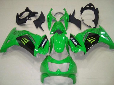 2008-2012 Green Black Monster Kawasaki ZX250R Motorcycle Fairings Australia