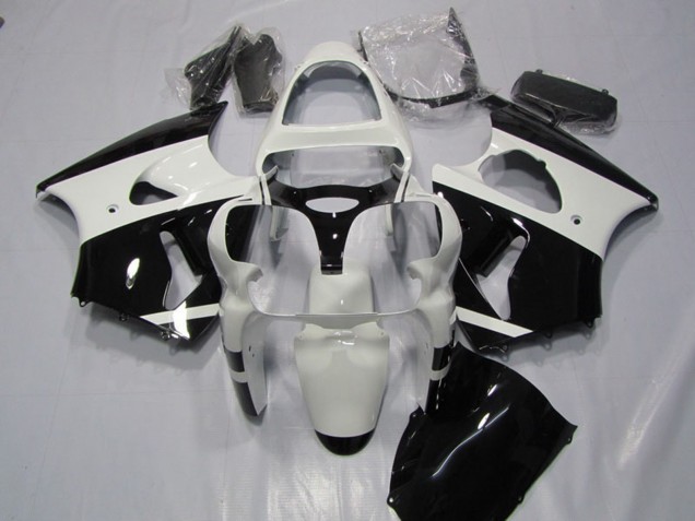 2000-2002 White Glossy Black Kawasaki ZX6R Motorcycle Fairings Australia