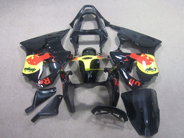 2000-2002 Glossy Black Yellow Red Bull Kawasaki ZX6R Motorcycle Fairing Australia