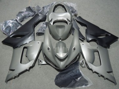 2005-2006 Grey Matte Black Kawasaki ZX6R Motorcycle Fairings Australia
