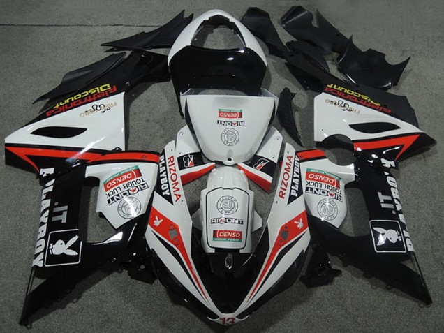 2005-2006 White Black Red Rizoma Playboy Kawasaki ZX6R Motorcycle Fairings Australia