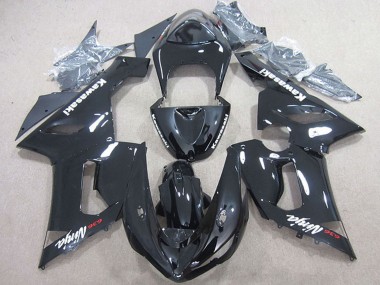 2005-2006 Glossy Black Kawasaki ZX6R Motorcycle Fairing Australia