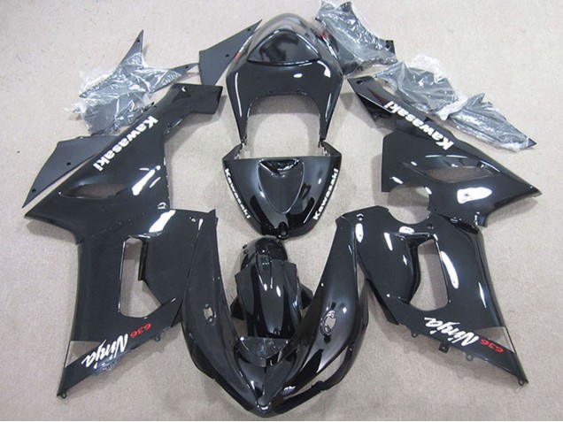 2005-2006 Glossy Black Kawasaki ZX6R Motorcycle Fairing Australia