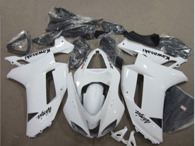 2007-2008 White Kawasaki ZX6R Motorcycle Fairings Australia