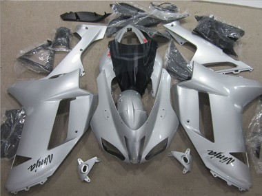 2007-2008 Silver Kawasaki ZX6R Motorcycle Fairings Australia