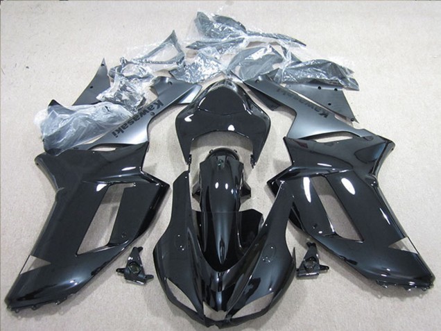 2007-2008 Black Silver Kawasaki ZX6R Motorcycle Fairings Australia