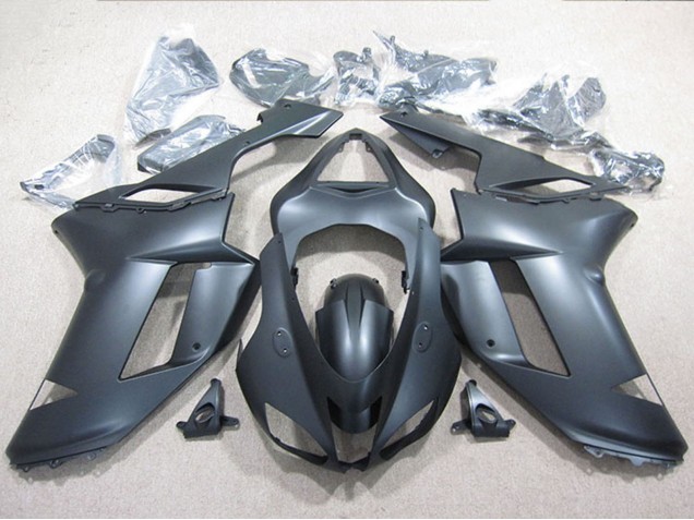 2007-2008 Black Kawasaki ZX6R Bike Fairings Australia