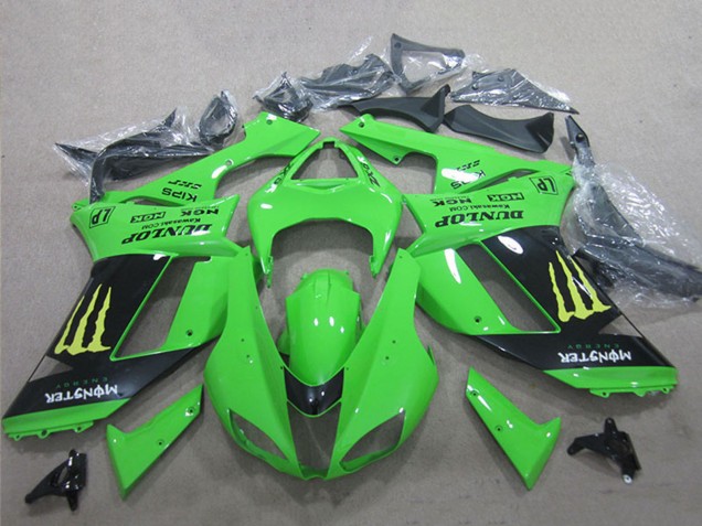 2007-2008 White Blue Ninja Kawasaki ZX6R Motorcycle Fairings Australia