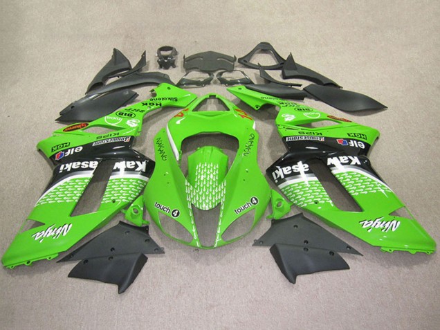 2007-2008 Green Touch4 4 Kawasaki ZX6R Motorcycle Fairings Australia