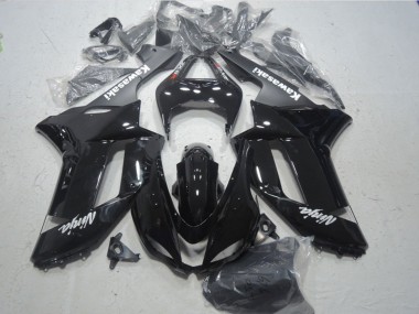 2007-2008 Glossy Black Matte Black White Red Decals Kawasaki ZX6R Motorcycle Fairings Australia