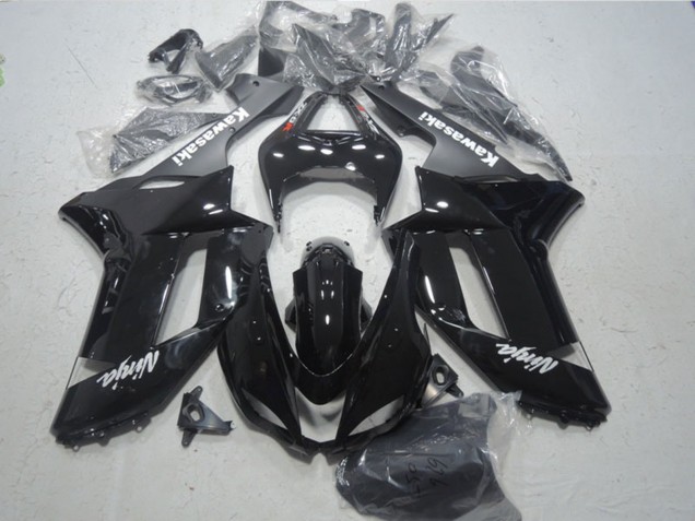 2007-2008 Glossy Black Matte Black White Red Decals Kawasaki ZX6R Motorcycle Fairings Australia