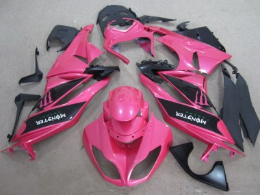 2009-2012 Pink Black Monster Kawasaki ZX6R Motorcycle Fairings Australia