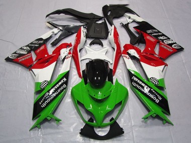 2009-2012 White Red Green Glossy Black Kawasaki ZX6R Motorcycle Fairings Australia