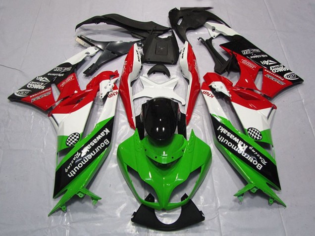 2009-2012 White Red Green Glossy Black Kawasaki ZX6R Motorcycle Fairings Australia