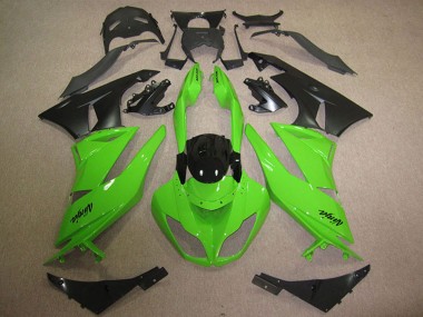 2009-2012 Green Glossy Black Matte Black Kawasaki ZX6R Motorcycle Fairings Australia