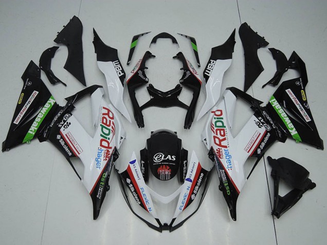 2013-2018 White Green Black Red Rapid Kawasaki ZX6R Motorcycle Fairings Australia