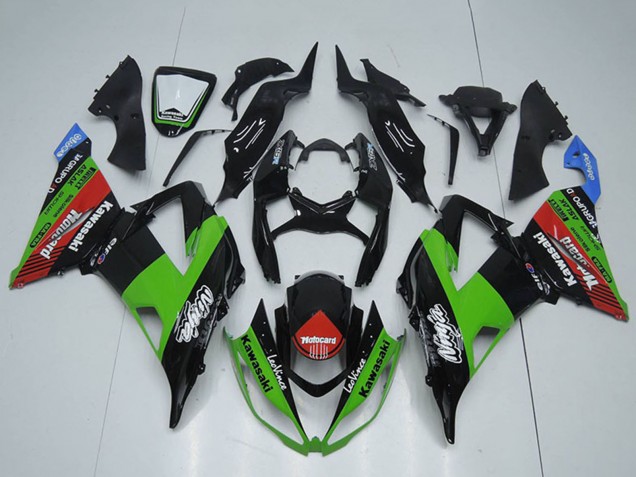 2013-2018 Glossy Black Green Red Blue Motocard Kawasaki ZX6R Motorcycle Fairings Australia