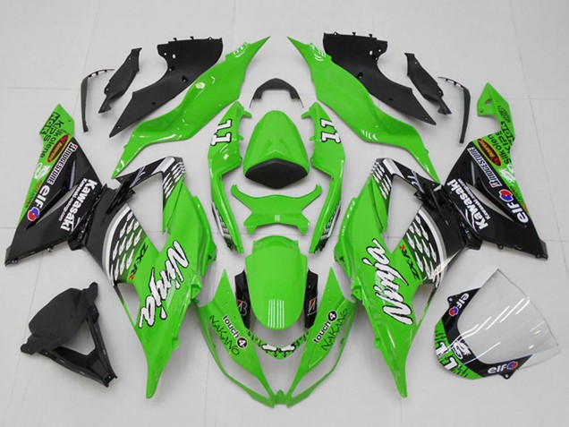 2013-2018 Green White Silver Black Elf Touch4 Bridgestone 11 Kawasaki ZX6R Motorcycle Fairings Australia