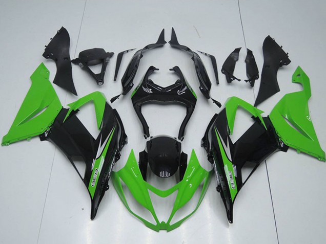 2013-2018 Green Glossy Black Kawasaki ZX6R Motorcycle Fairings Kits Australia