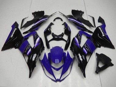 2013-2018 Blue Glossy Black Kawasaki ZX6R Motorcycle Fairing Kits Australia