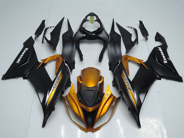 2013-2018 Matte Black Orange Kawasaki ZX6R Motorcycle Fairings Australia