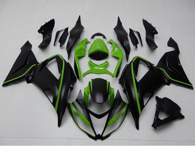 2013-2018 Green Matte Black Kawasaki ZX6R Motorcycle Fairings Australia