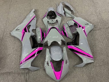 2017-2023 Nardo Grey with Pink Stripe Honda CBR1000RR Motorcycle Fairings Australia
