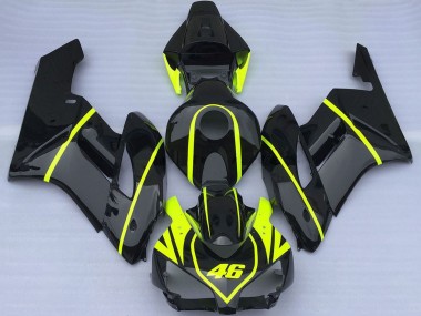 2004-2005 Glossy Black High Viz Yellow 46 Honda CBR1000RR Motorcycle Fairings Australia