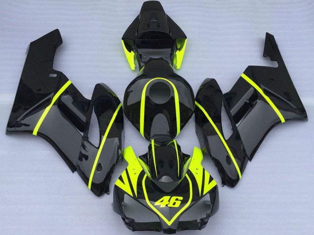 2004-2005 Glossy Black High Viz Yellow 46 Honda CBR1000RR Motorcycle Fairings Australia