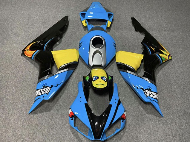 2006-2007 Light Blue Yellow Silver Glossy Black Shark Honda CBR1000RR Motorcycle Fairings Australia