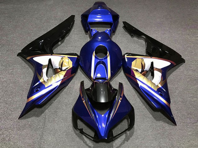 2006-2007 Blue White Gold Glossy Black Honda CBR1000RR Motorcycle Fairings Australia