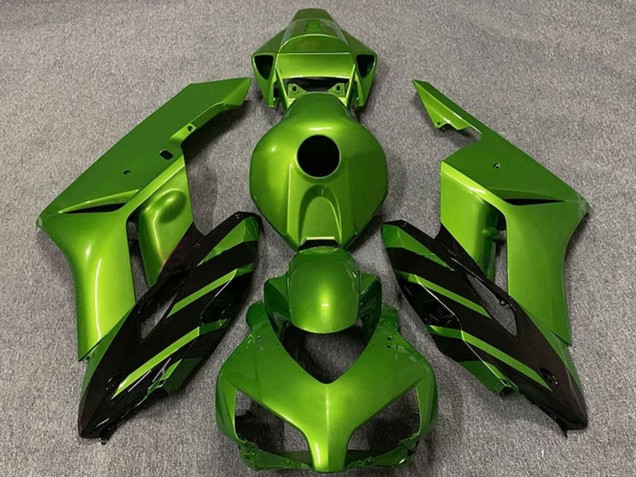 2004-2005 Green Glossy Black Stripe Honda CBR1000RR Motorcycle Fairings Australia