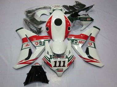 2008-2011 White Red Green Castrol 111 Honda CBR1000RR Motorcycle Fairings Australia